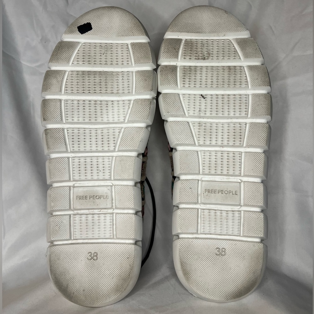 Free People Vionic Catch Me If You Can Embroidered Black and Tan Sneakers - Picture 8 of 10